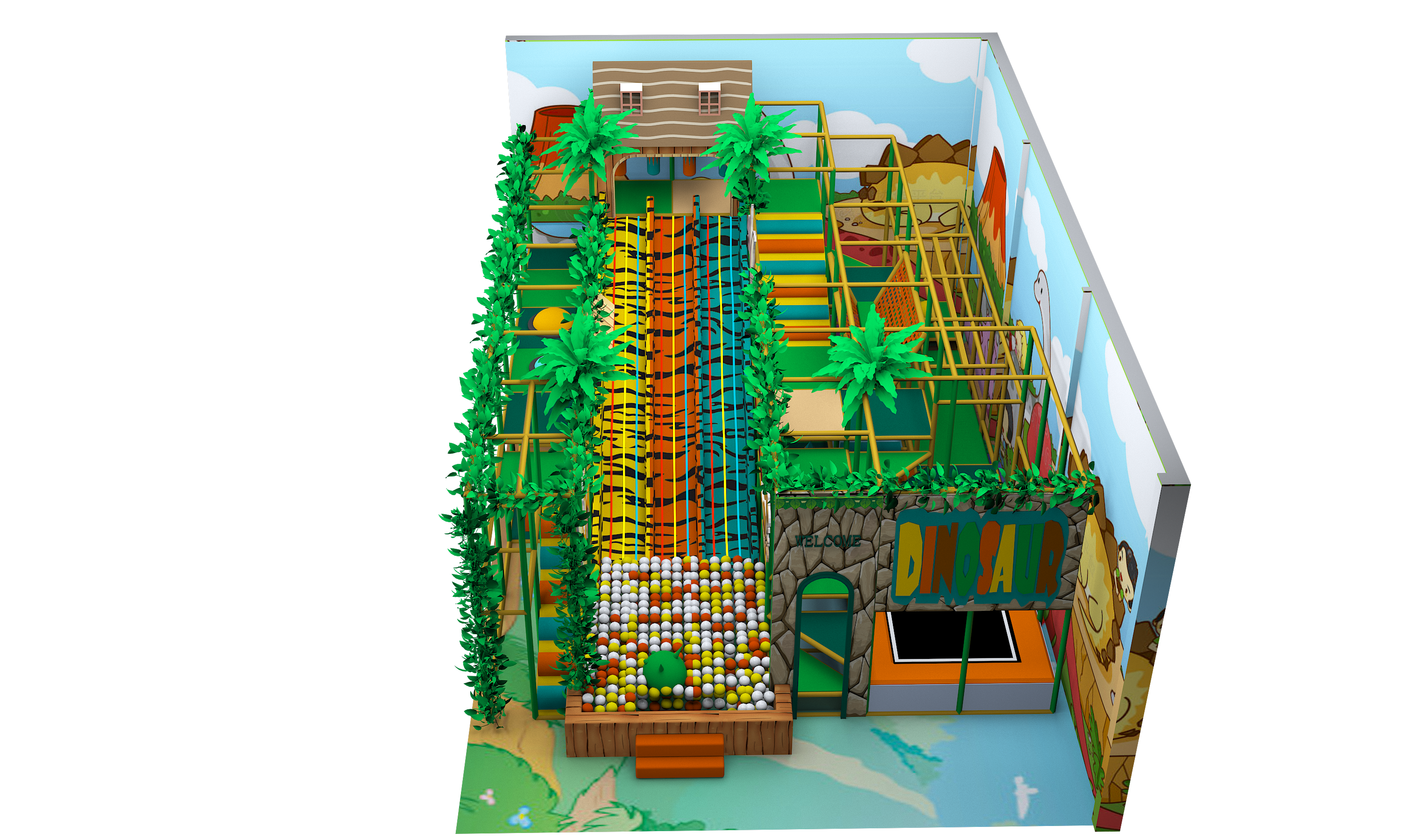 indoor playground slide tobogán de juegos interior