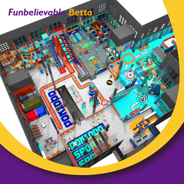 trampoline indoor playground крытая игровая площадка с батутом