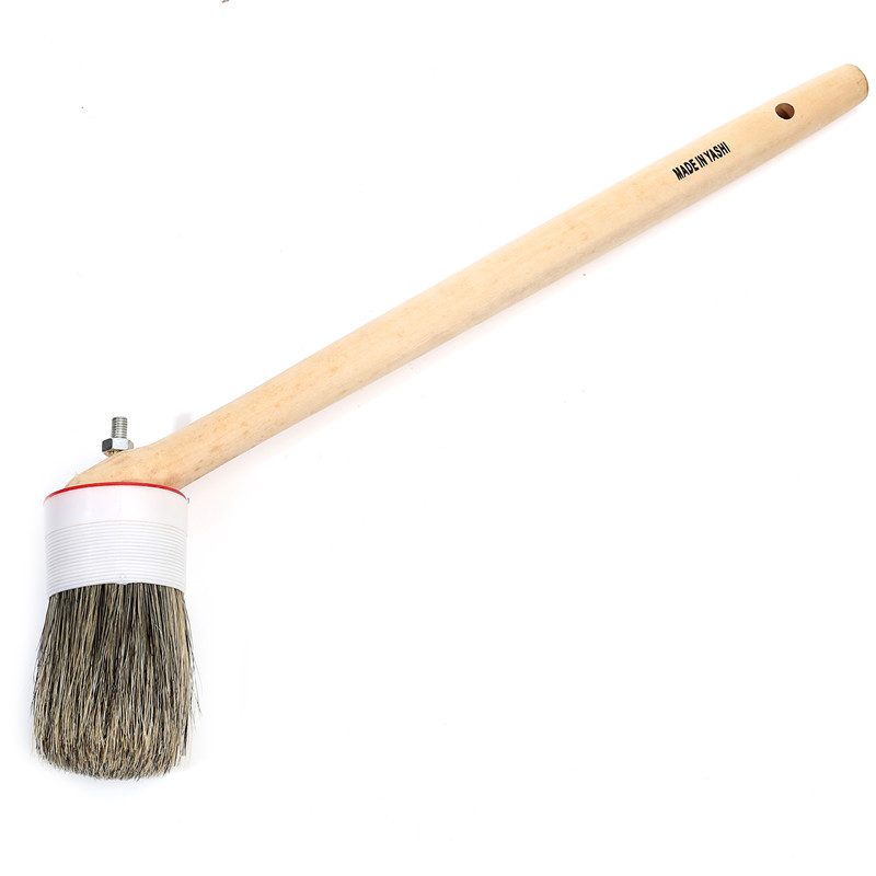 Natural Bristle Round Radiator Paint Brush with Replaceable Head