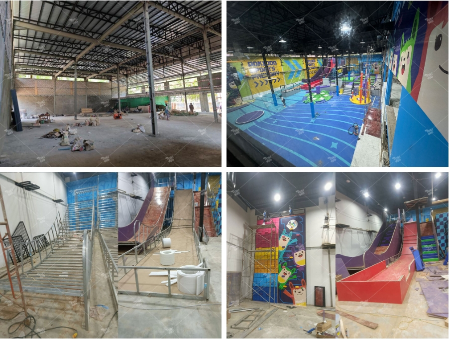indoor playground installation تركيب ملعب داخلي