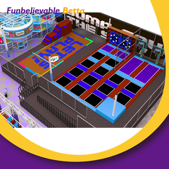 trampoline park equipment china ملعب داخلي بمساحة 1600 متر مربع 2