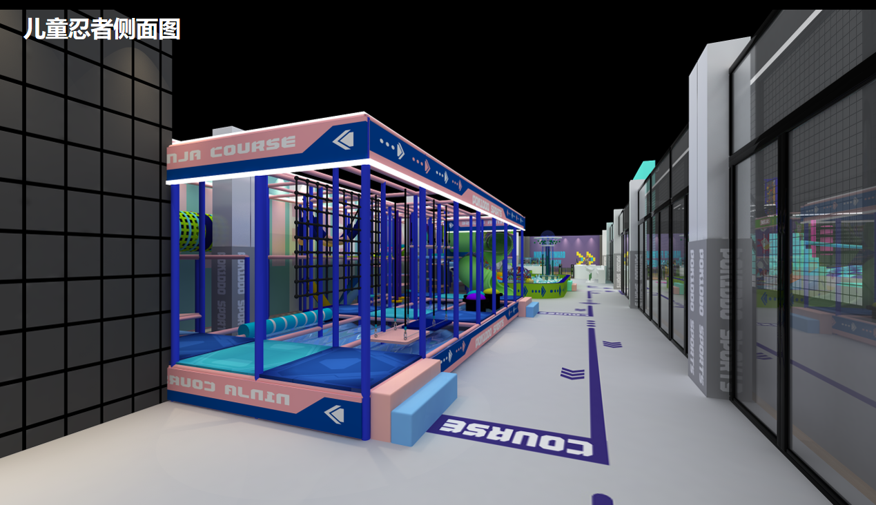 Interior amusement park design illustration Ilustración de diseño de parque de atracciones interior