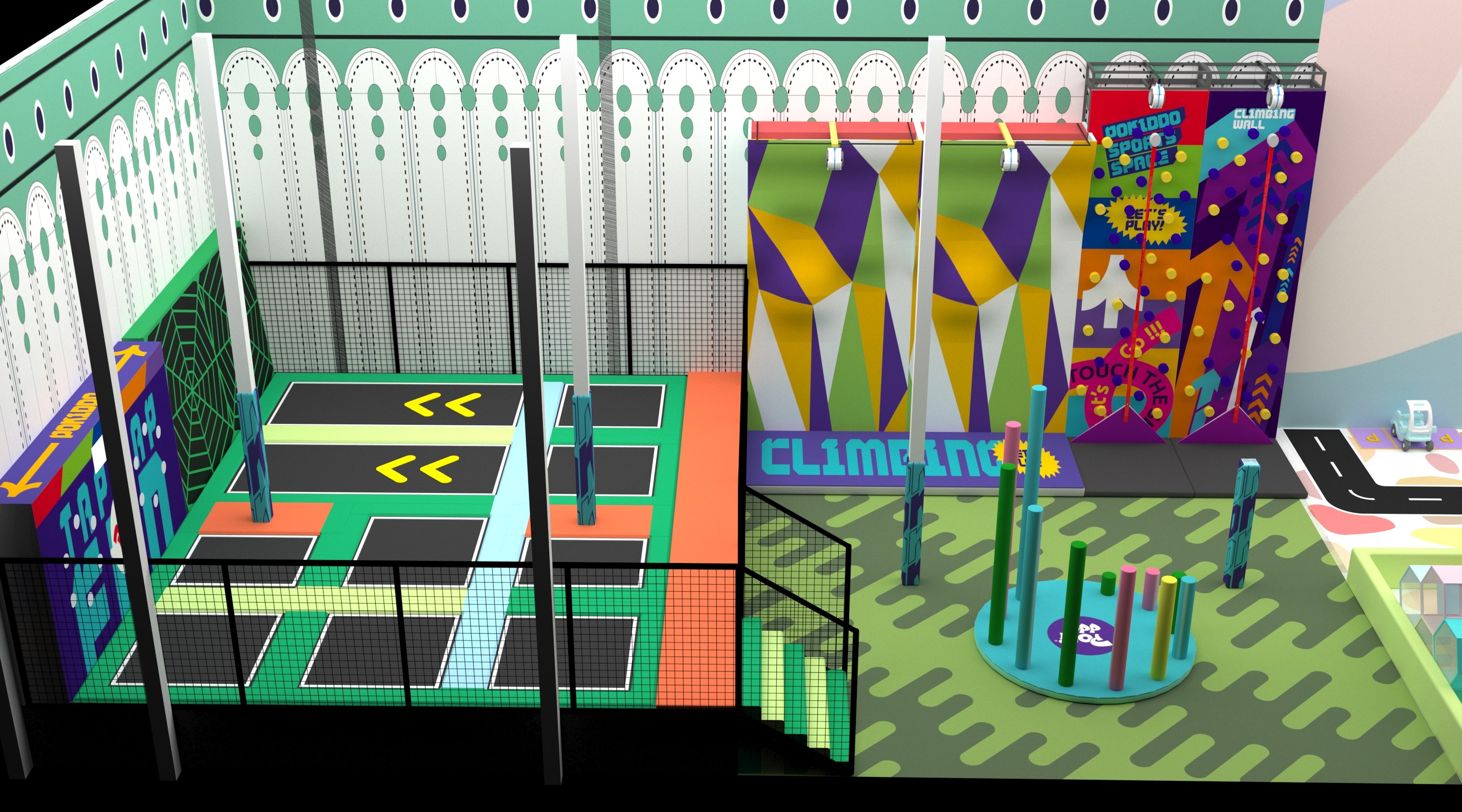 indoor playground equipment 床攀岩