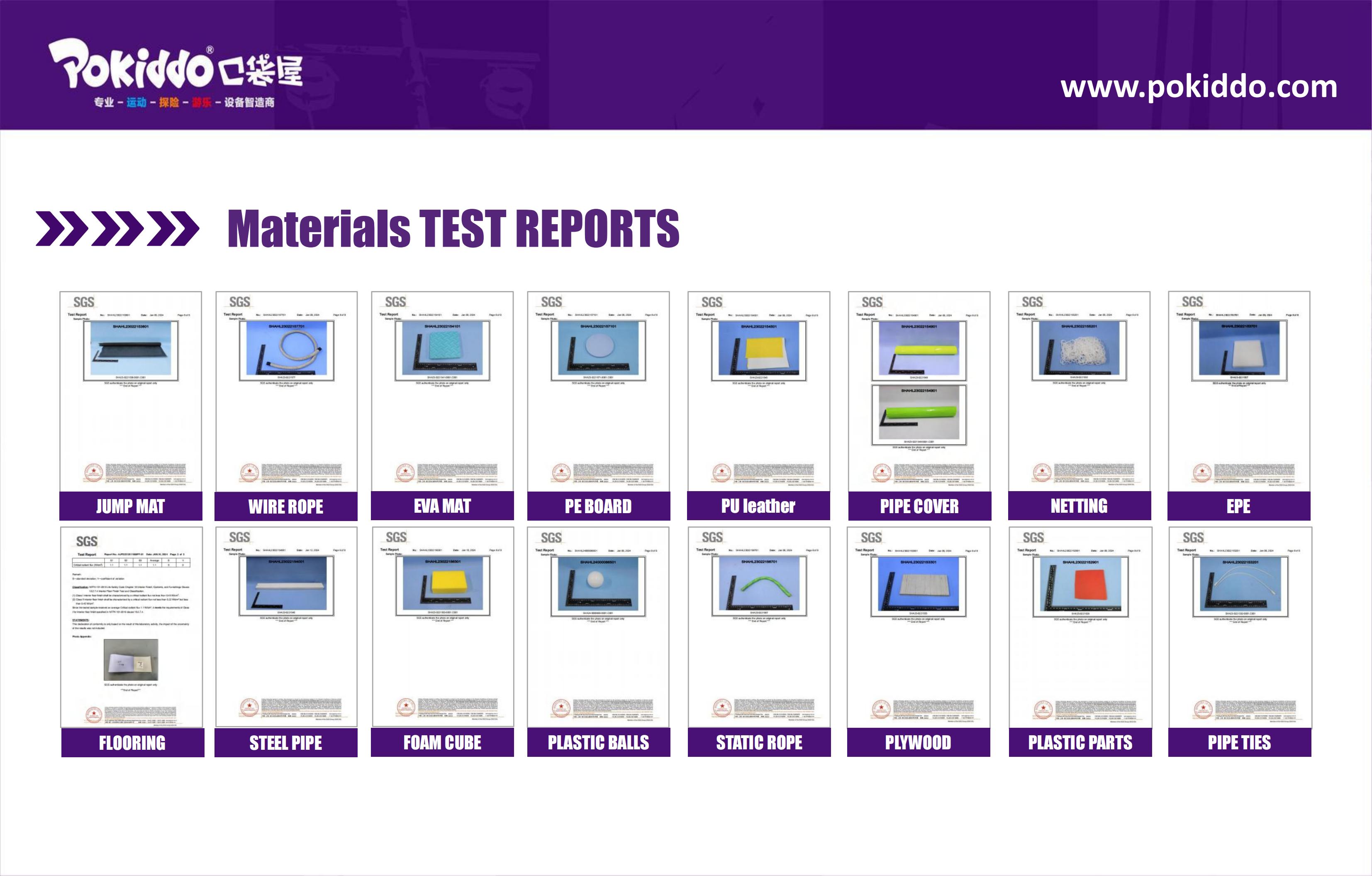 indoor playground test report Отчет об испытаниях крытой игровой площадки