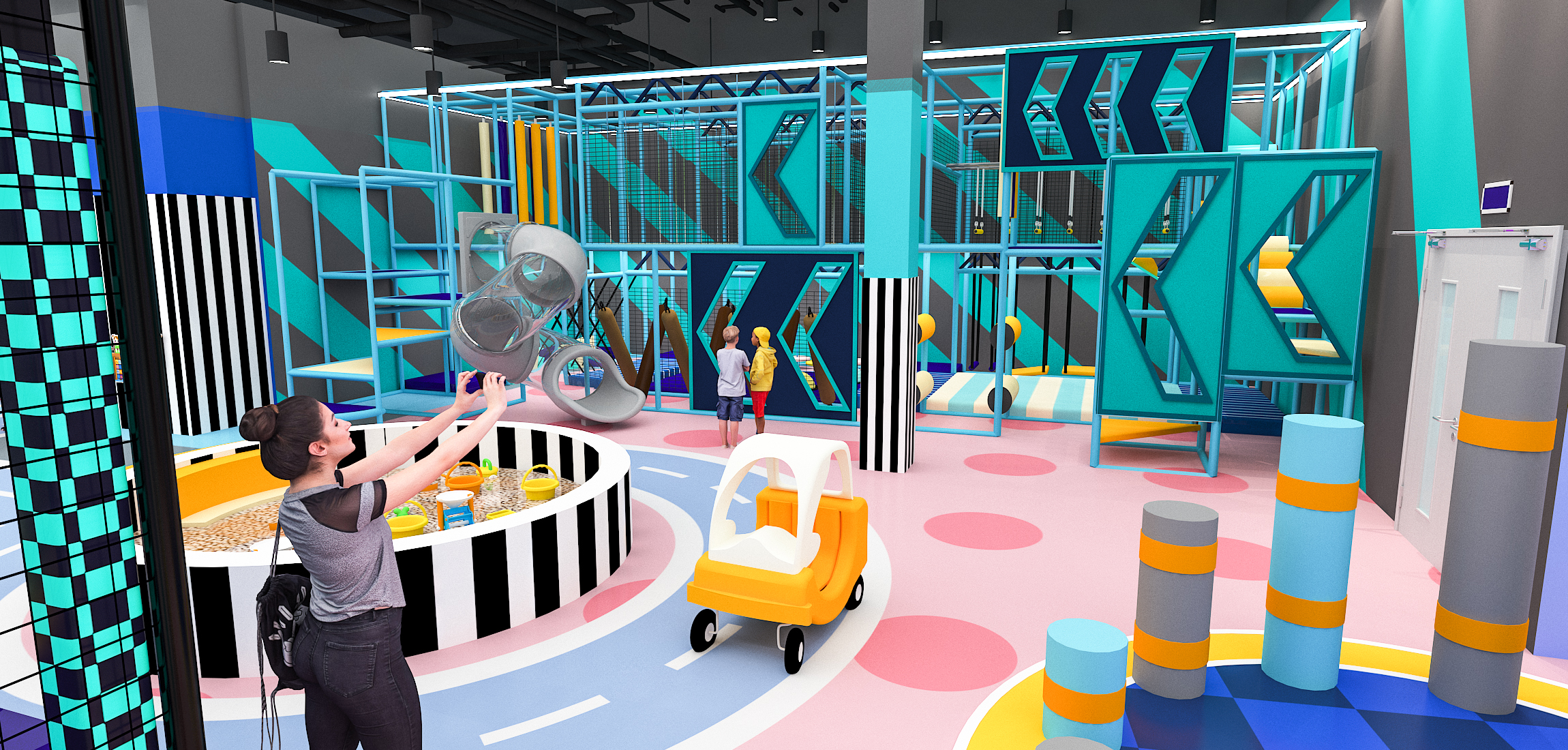 commercial indoor playground parque infantil interior comercial