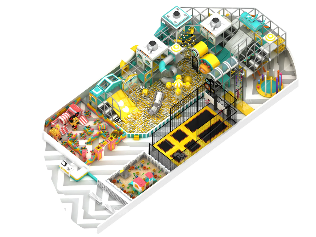 Interior amusement park design illustration التوضيح تصميم متنزه داخلي