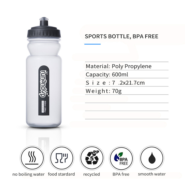RU81009 2018 Running Soft Water Bag Outdoor Sports Bottle Durable Marathon Mountaineering Camping Hiking Water Bottle 600ML