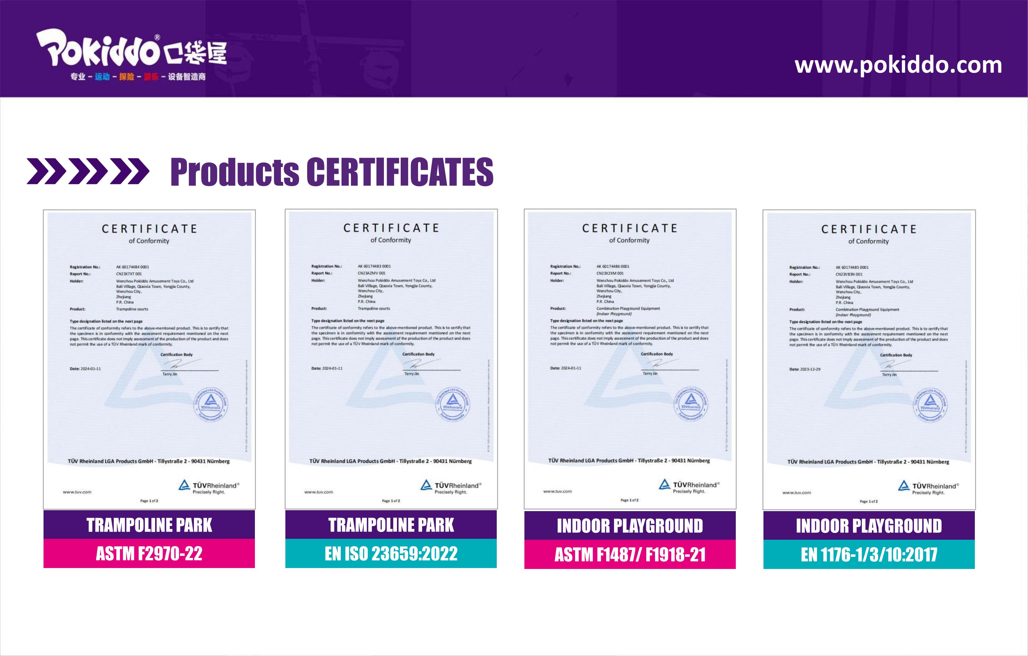 indoor playground certification сертификация крытой игровой площадки