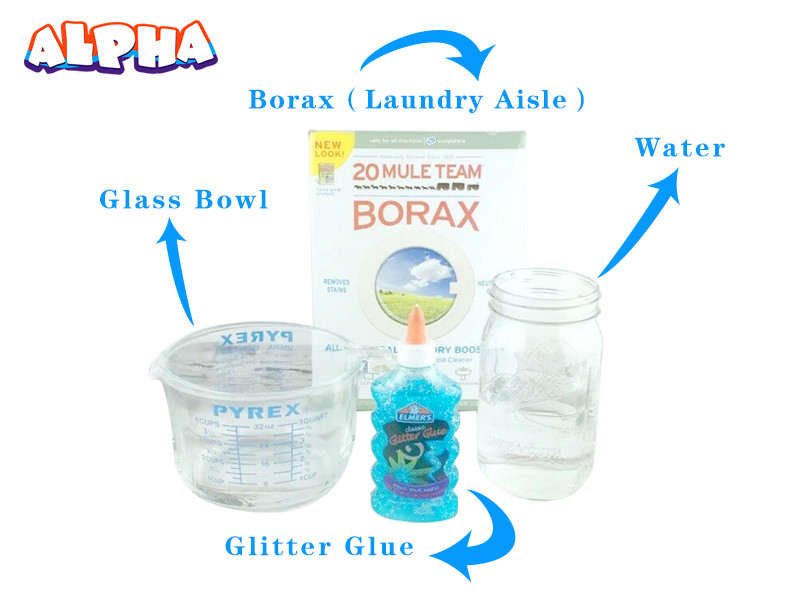 Alpha science classroom：DIY Glitter Slime materials