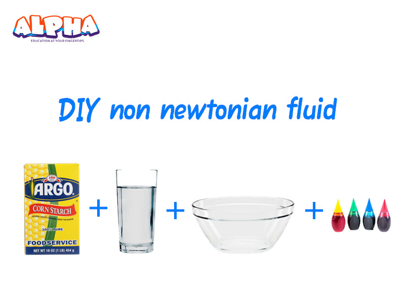 Alpha science classroom Non Newtonian fluid corn starch science