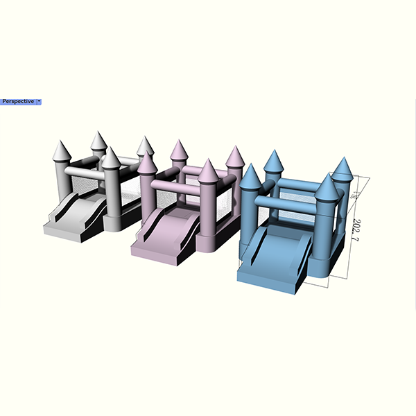 Pastel Pink Inflatable Bounce Castle With Slide For Children Indoor Outdoor Play Çocuklar İçin Kapalı Açık Oyun Slaytlı Pastel Pembe Şişme Sıçrama Kalesi