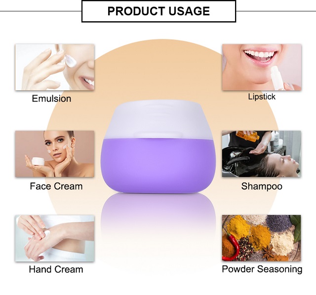 20ml Leak-proof Silicone Cream Jar Tarro de crema de silicona a prueba de fugas de 20 ml