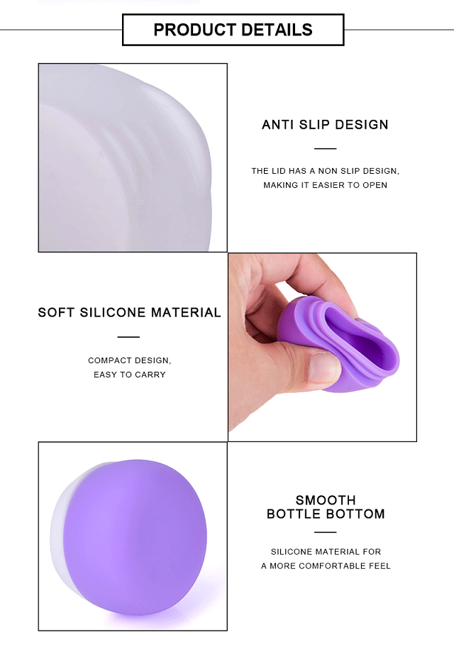 20ml Leak-proof Silicone Cream Jar Tarro de crema de silicona a prueba de fugas de 20 ml