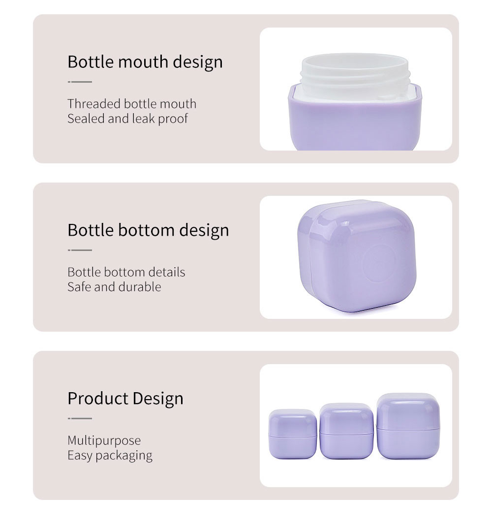 Square PP Cream Jar جرة كريم PP مربعة