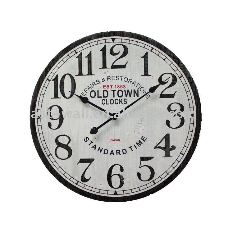 Antique Artistic Handmade Wooden Wall Clock Creative Brief Walnut Clock for Home Office Decor
