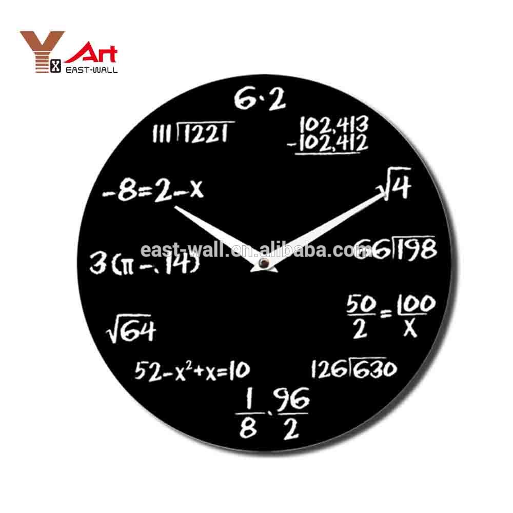 Modern Home Decor Wall Clock Math Equations Wall Mounted Clock