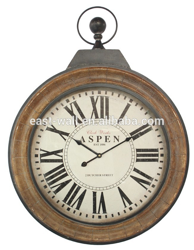 60x7x80cm wood inserted iron novelty clocks