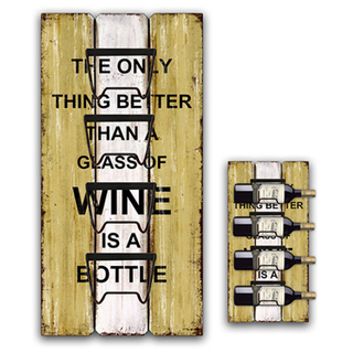 Fashion Design Wall Mount Hanging Wine Rack, Retro Home Decor Hanging Wine Rack Racks