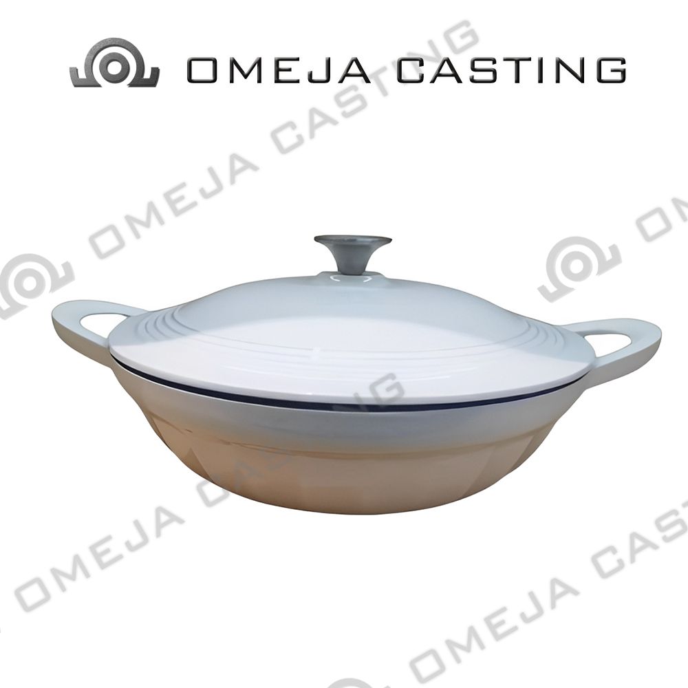 28cm Ribbed Cast Iron Frying Pan Skillet مقلاة من الحديد الزهر مقاس 28 سم