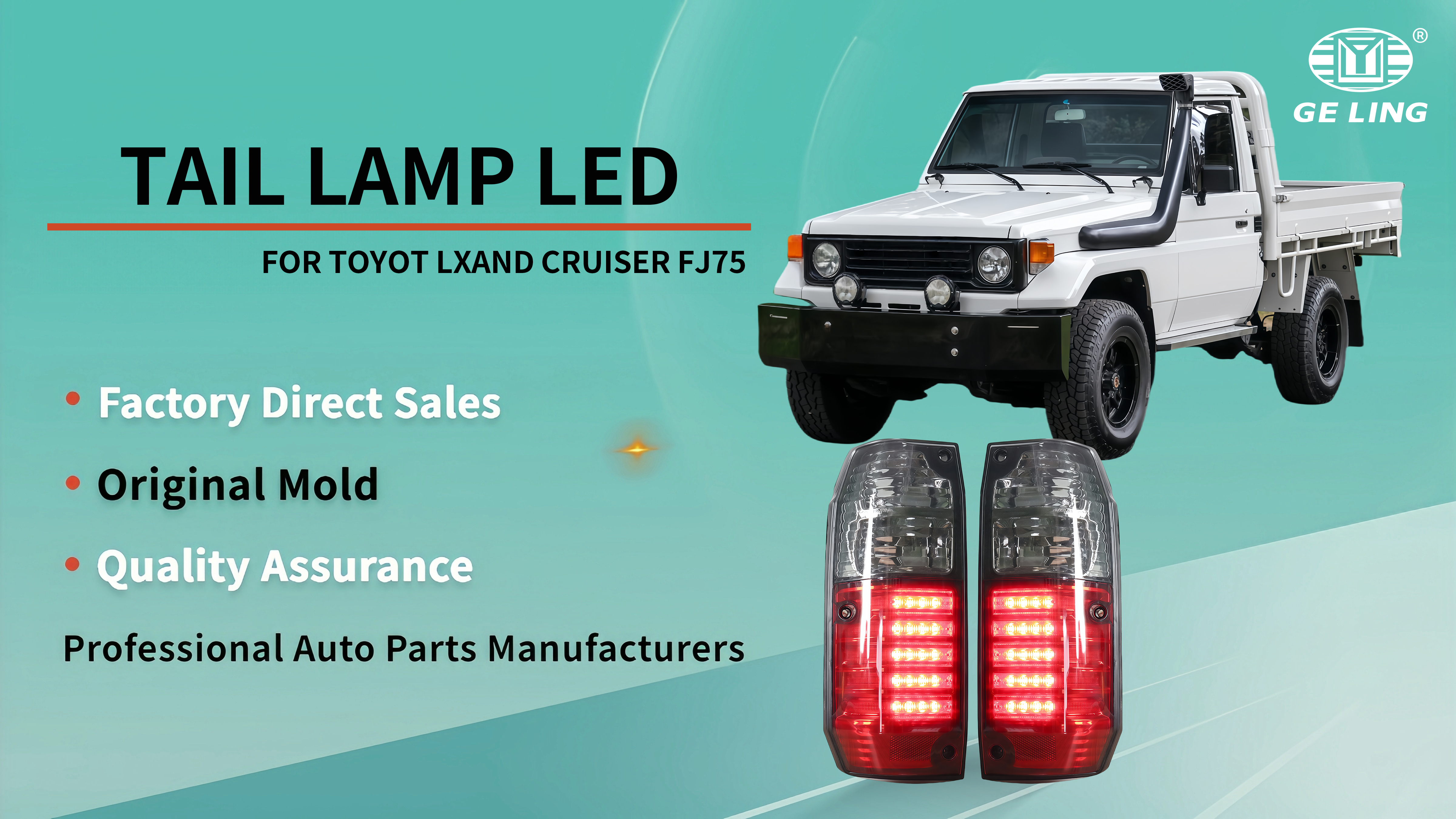 LED Taillight For Toyota Land Cruiser Fj75 LC70 LC75 الضوء الخلفي LED لتويوتا لاند كروزر Fj75 LC70 LC75