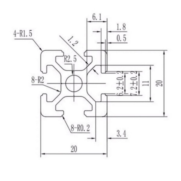 t slotted aluminum extrusion_1 t スロット付きアルミニウム押出材_1
