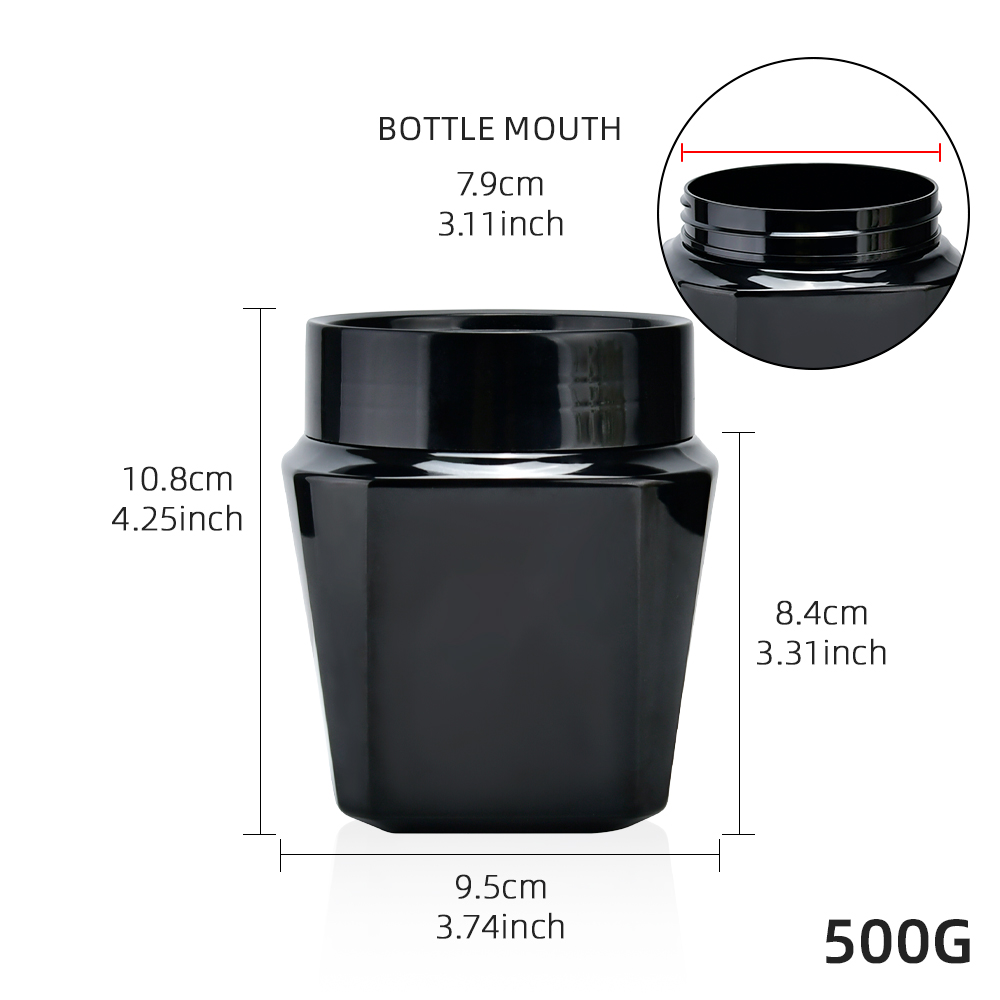 New Design Plastic Body Srcub Conditioner 500g High Quality Skincare Cream Face Mask Cream Plastic Jar with Screw Cap تصميم جديد من البلاستيك للجسم Srcub مكيف 500 جرام عالي الجودة للعناية بالبشرة قناع الوجه كريم جرة بلاستيكية مع غطاء لولبي