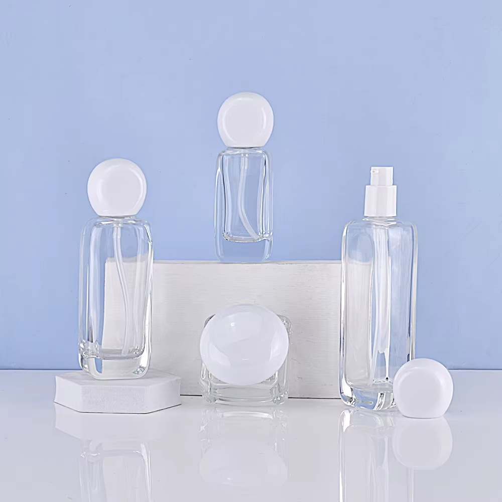 Glass Cosmetic Cream Lotion Bottle Kosmetische Creme-Lotion-Flasche aus Glas