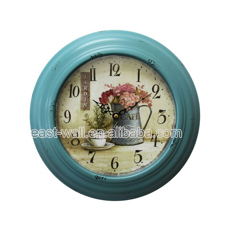 Good Quality Reasonable Price Customized Logo Watch Wrought Iron Standing Clock