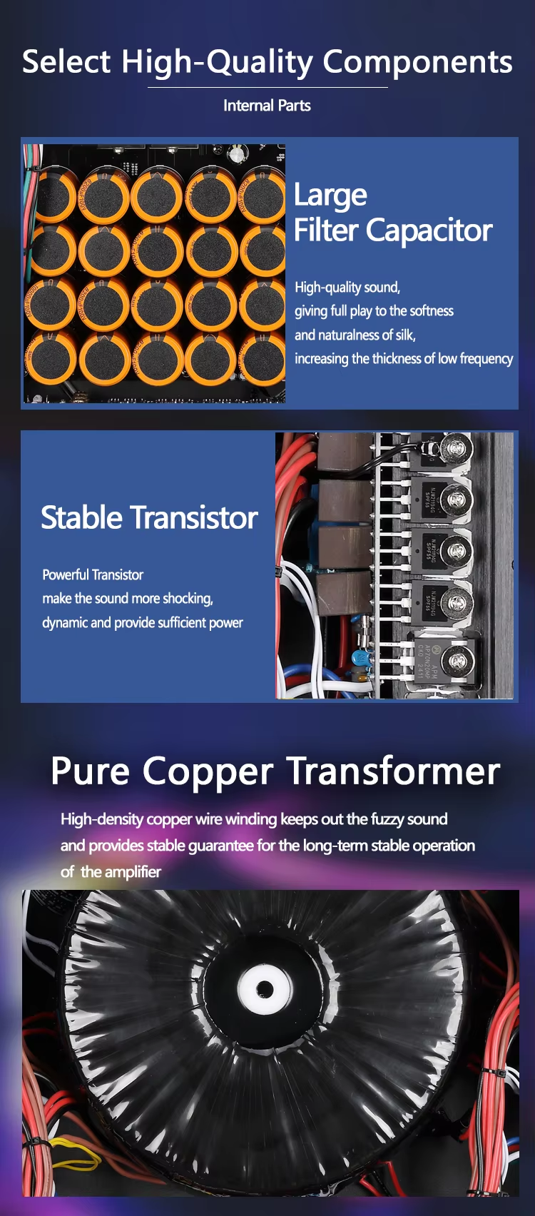 1200W professional amplifier 1200W தொழில்முறை பெருக்கி