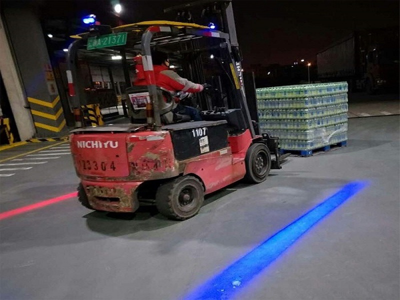 forklift red safety zone line light lampu garis zona aman forklift merah