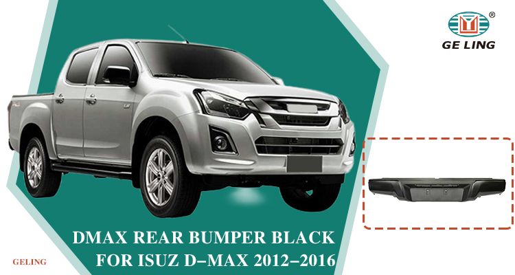 Isuzu Dmax 2002 Black Rear Bumper กันชนหลัง Isuzu Dmax 2002 สีดำ