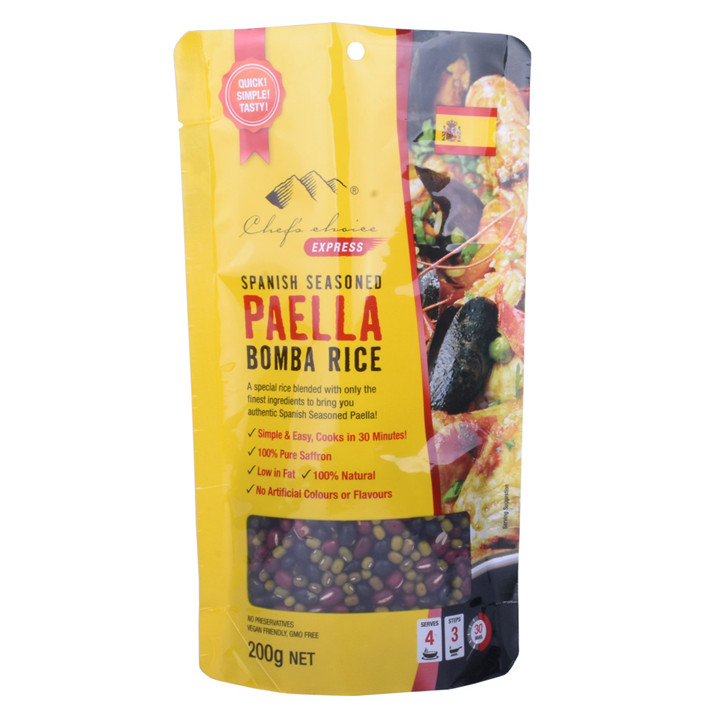 Food Grade Standard Top Zip Paper Spice Packaging หน้าต่างรีไซเคิลถุงพลาสติกบรรจุภัณฑ์ doy เครื่องเทศ