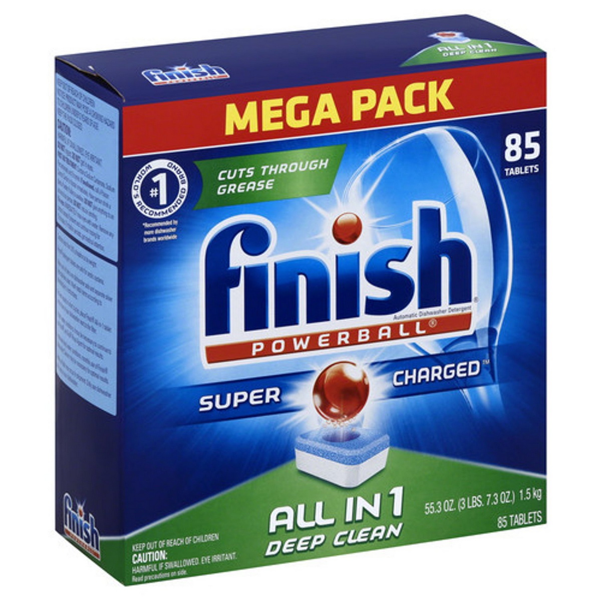 finish all in 1 deep clean dishwasher tablets færdiggør alt i 1 dybt rene opvasketabletter