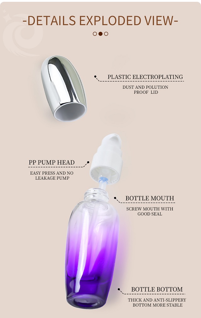 Green Purple Cosmetic Glass Jar Lọ thủy tinh mỹ phẩm màu xanh tím