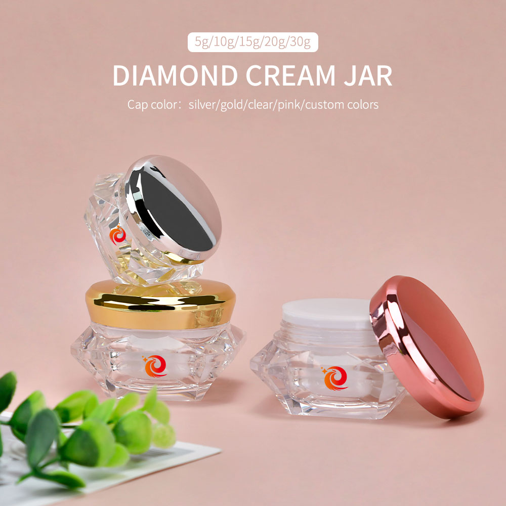 Diamond Cream Jar Diamant-Cremeglas