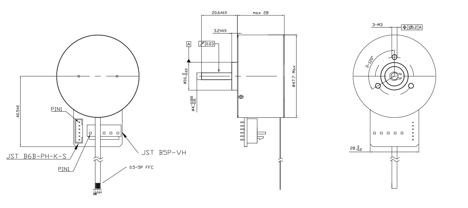 JK43BLW Outer Rotor Brushless Dc Motor Rotor i jashtëm JK43BLW Motor Dc pa furça