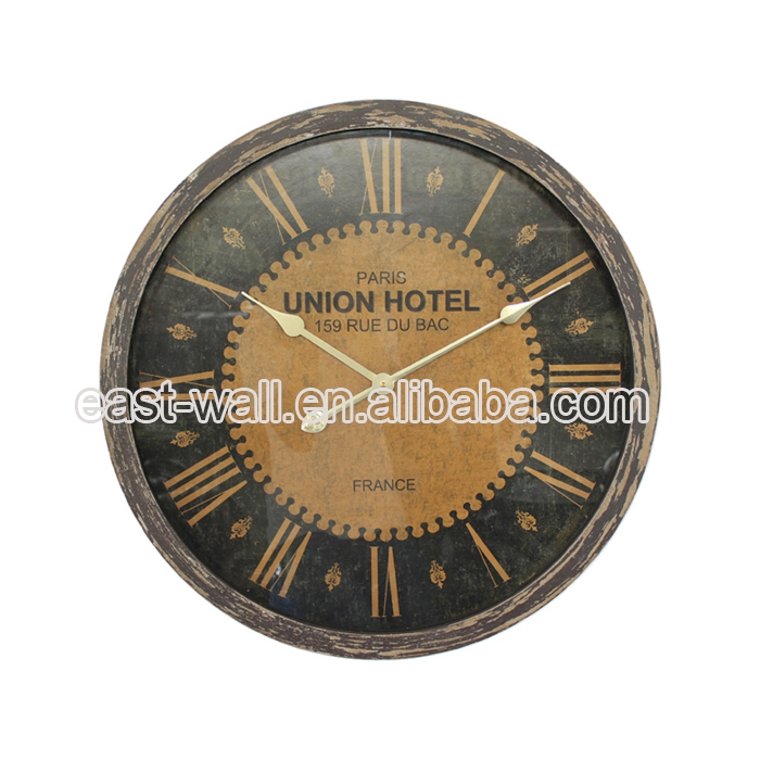Cheap Price New Coming Customize Vintage Wood Stainless Wall Clock