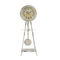 Antique White Luxury Iron Decor Desk Clock with Pendulum