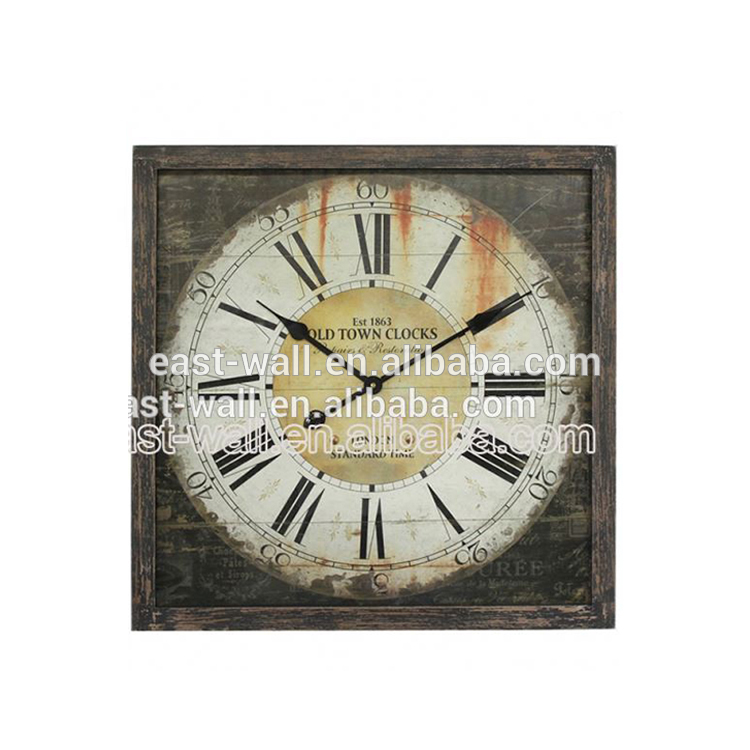 Hot Quality Oem Production Craft Art Vintage Wood Wall Sticker Clock