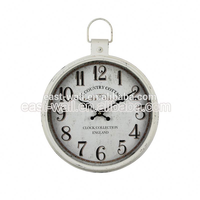 Quality Assured Custom Print White Simple Antique Style Wall Clock