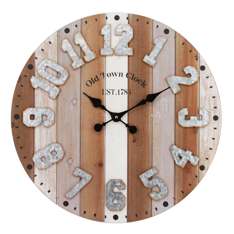 Promotional Cheap Decorative Clock Customized Logo MDF Wall Clocks
