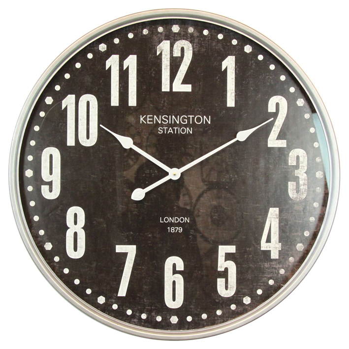 New Product Brown High Quality Large Round Wall Clock Retro