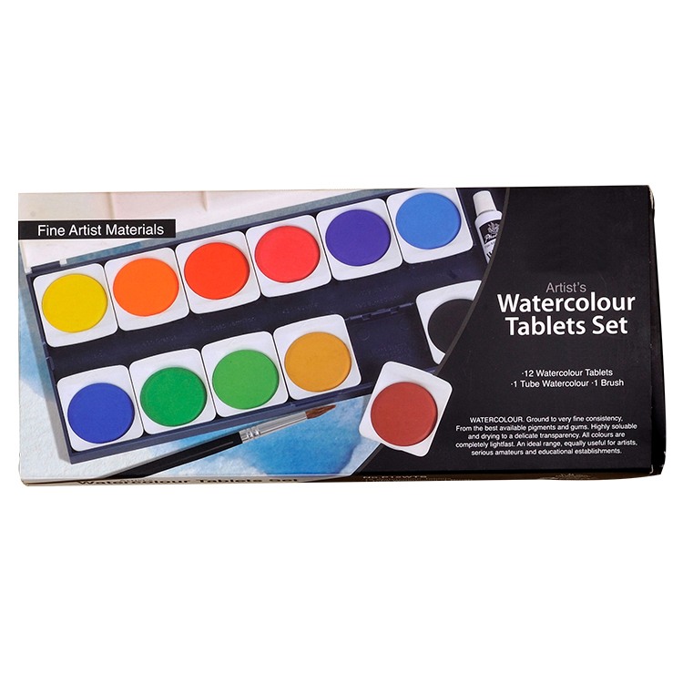Plastic Box Watercolour Tablet Set Φ30x4mm