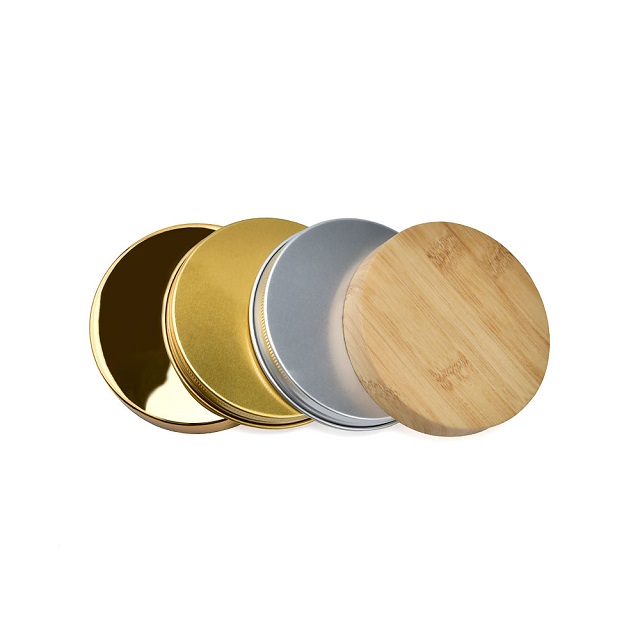 Transparent Pet Wide Mouth Plastic Jar With Plastic Bamboo Wooden Cap جرة بلاستيكية شفافة واسعة الفم للحيوانات الأليفة مع غطاء خشبي من الخيزران البلاستيكي