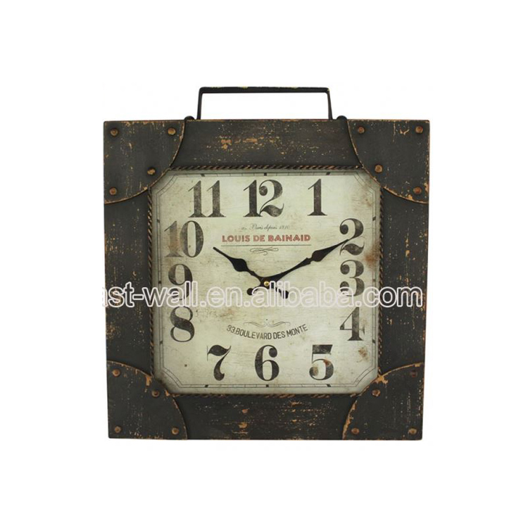 Customized Logo Interior Home Decoration Iron Novelty Clock