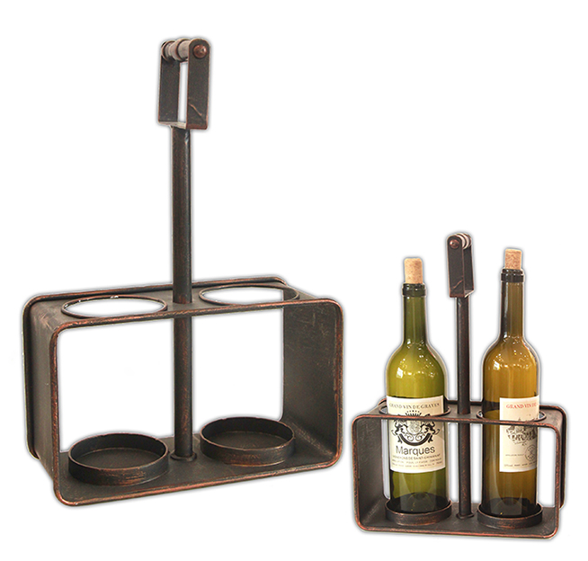 Custom Home Classical Bottle Holder Iron Hanging Wine Rack