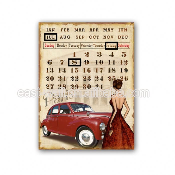 Get Your Own Designed Custom Logo Calendar Wholesale Wrought Iron Wall Plaques Hanging Calendar