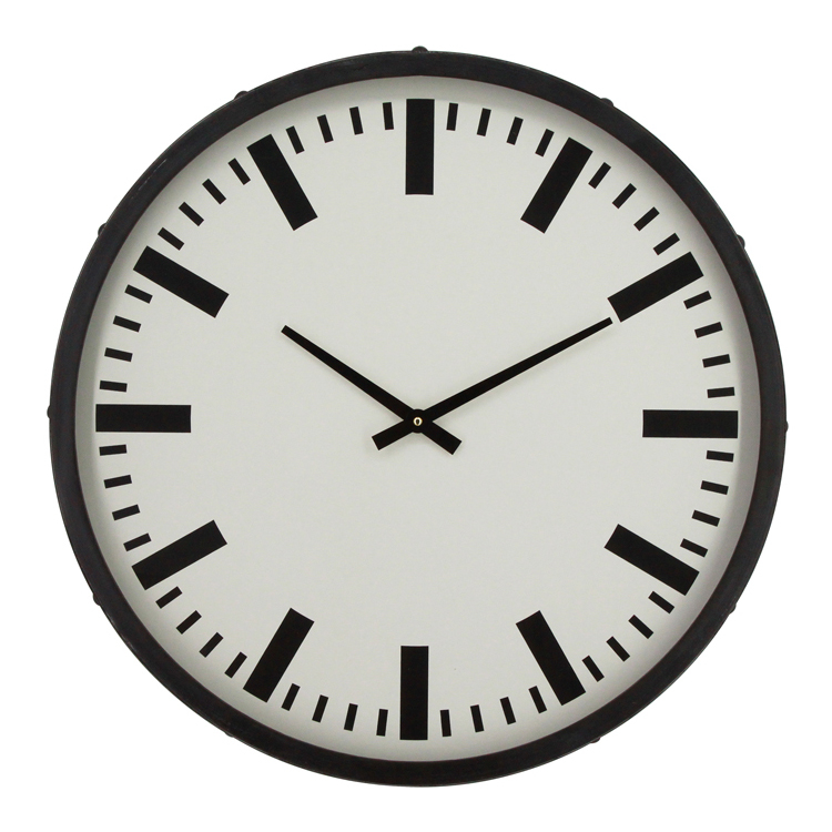 60cm Modern Office Metal Wall Clock Roman Number Custom Logo