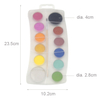 12pcs Solid Watercolour And 1pc Brush Set