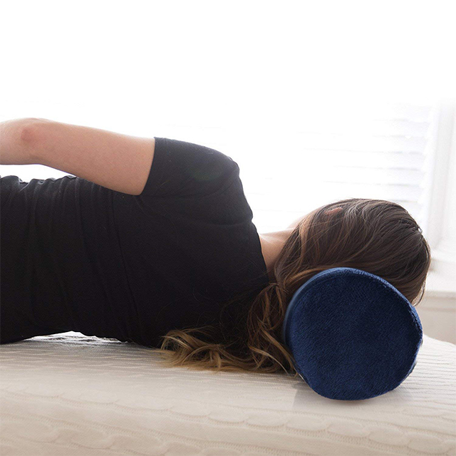 Hot Selling Healthy Long Round Neck Support Travel Neck Roll Pillow 